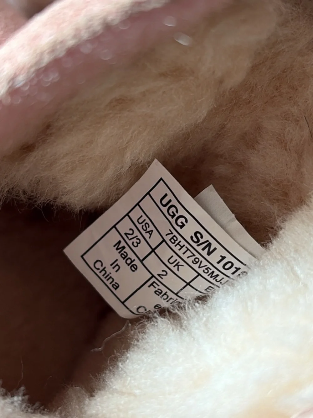 UGG Kids Pink Suede Shearling Booties